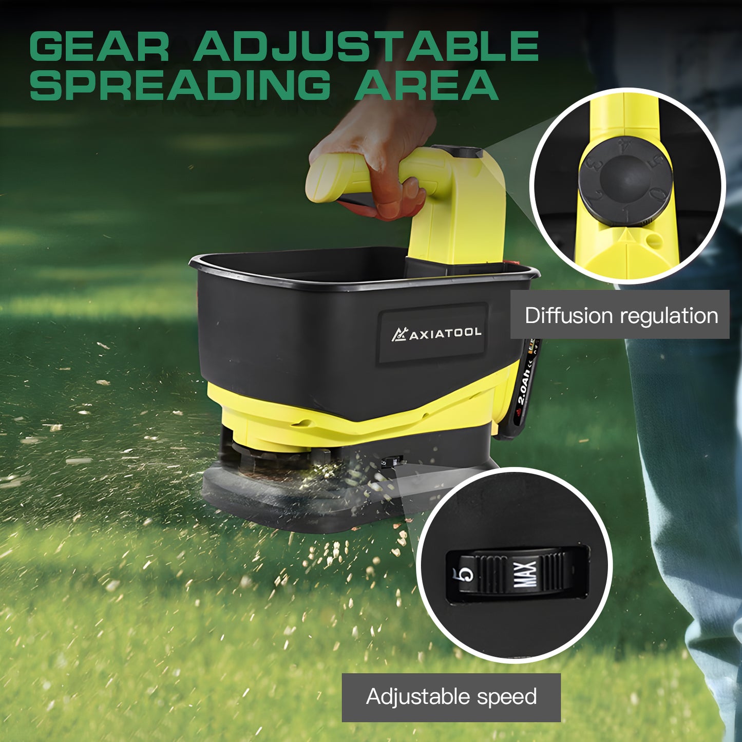 Portable Cordless Seed Automatic Spreader