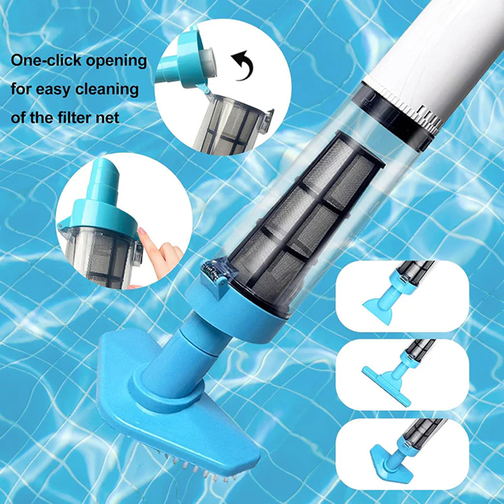 Cordless Pool Vacuum With Telescopic Pole for Above Ground/Hot Tub