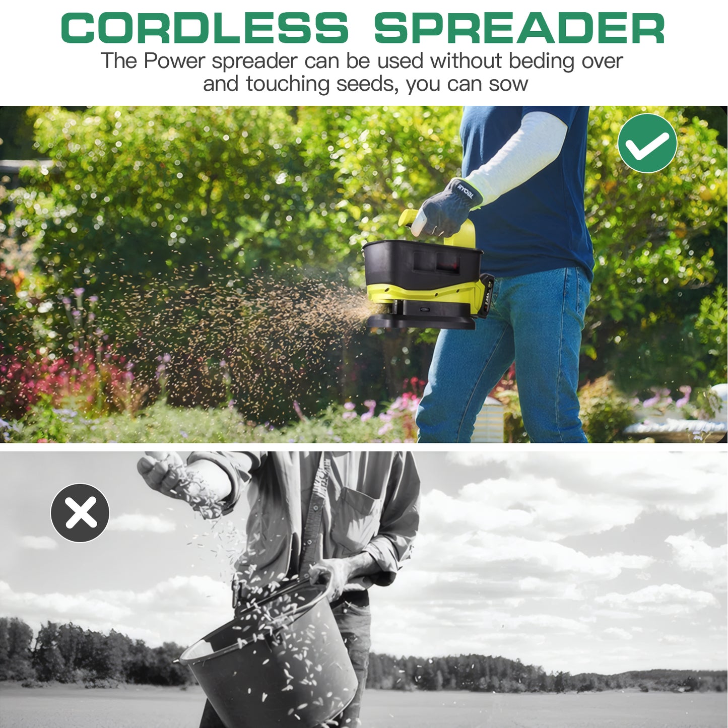 Portable Cordless Seed Automatic Spreader