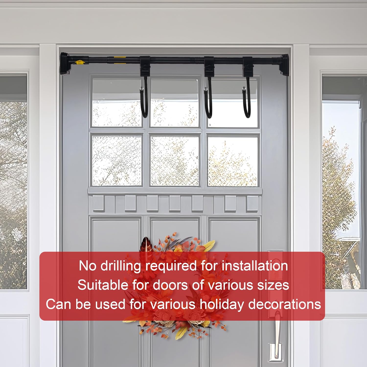 Adjustbale Garland Hanger for Front Door