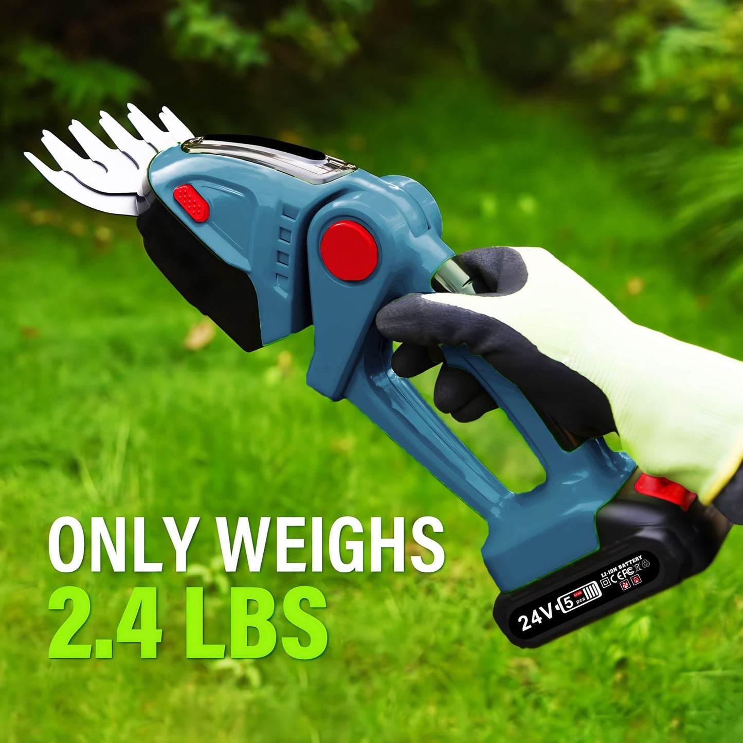 2 in 1 Hedge Trimmer Cordless with Battery