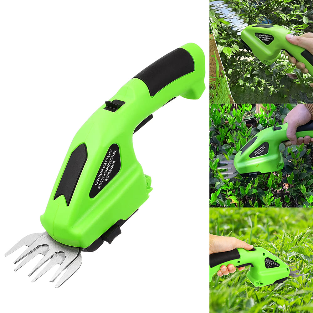 2-in-1 Handheld Grass Shear & Hedge Trimmer with Saw