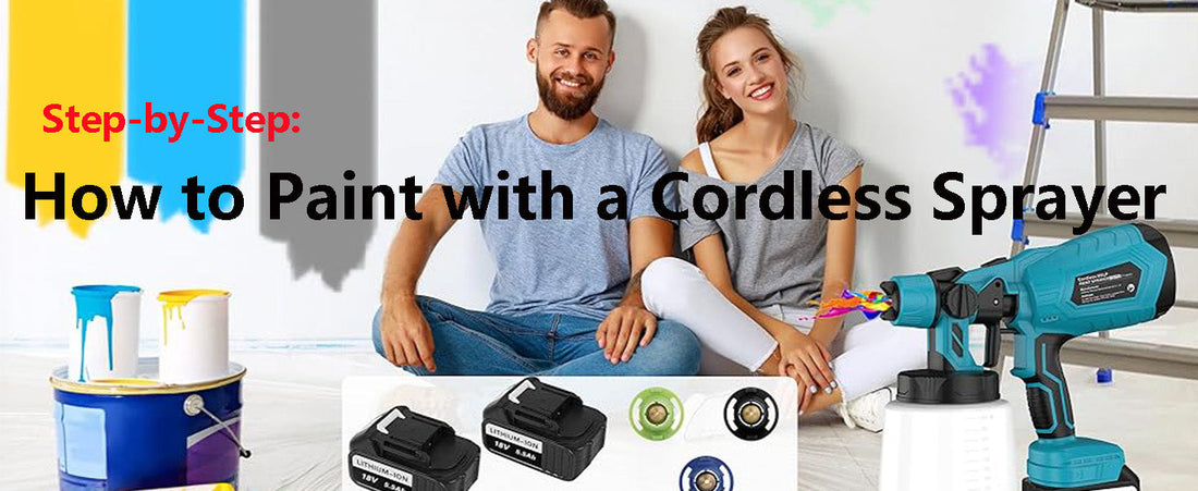 How to Use the Cordless Electric Paint Sprayer Pro with 2 Batteries