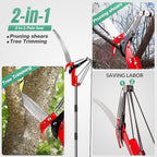 2-in-1 Pruner & Saw with Extendable Handle