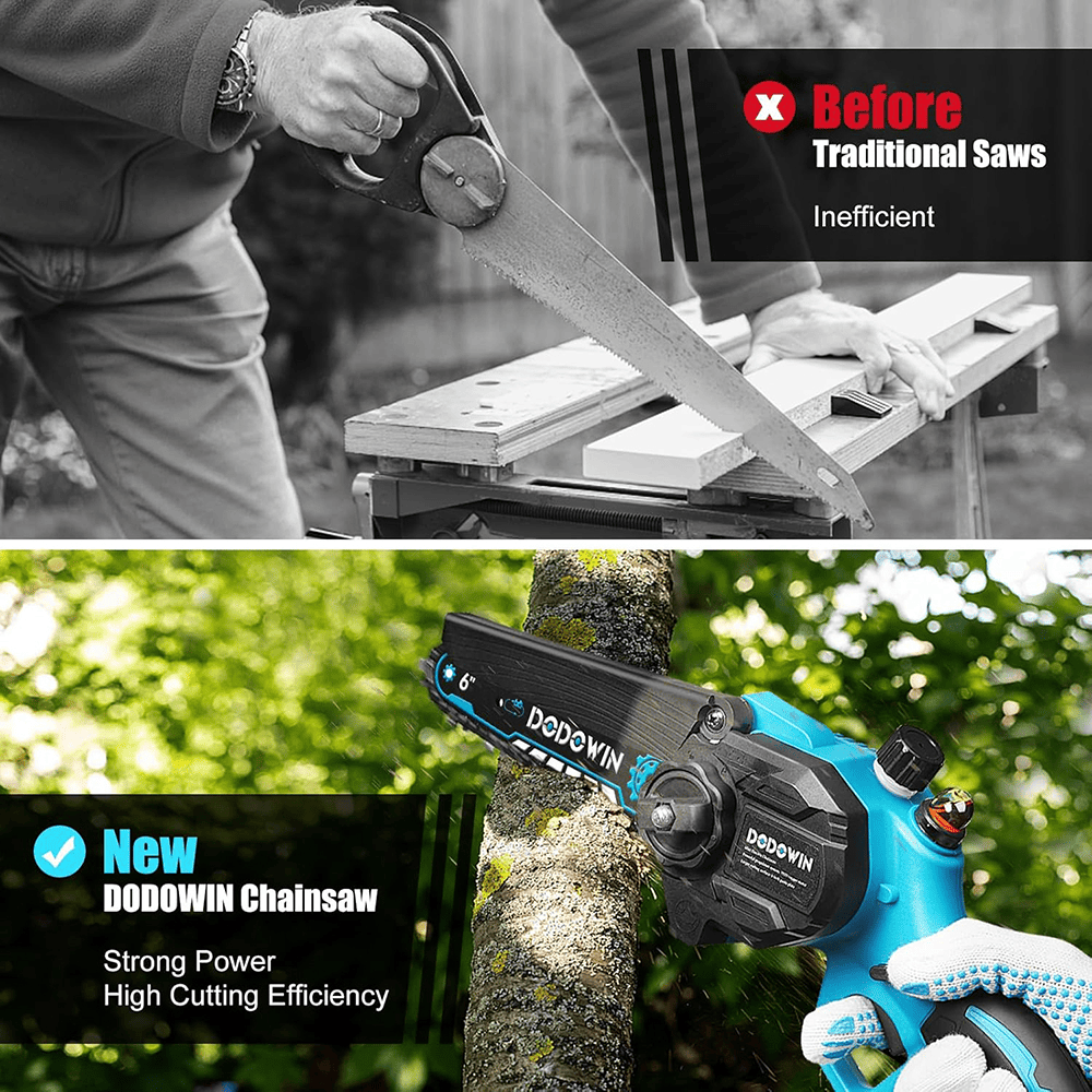 6 inch Electric Cordless Chainsaw with Battery
