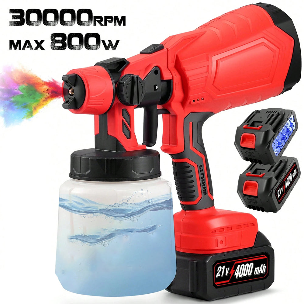 Upgrade High-Pressure Cordless Paint Sprayer with Battery