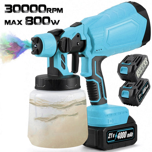 Upgrade High-Pressure Cordless Paint Sprayer with Two Batteries