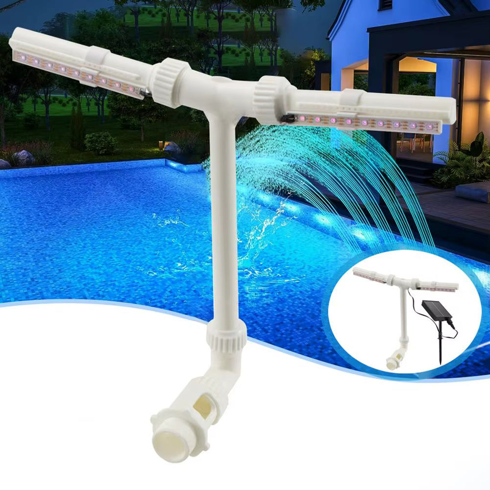 Solar Pool Fountain with RGB Lights