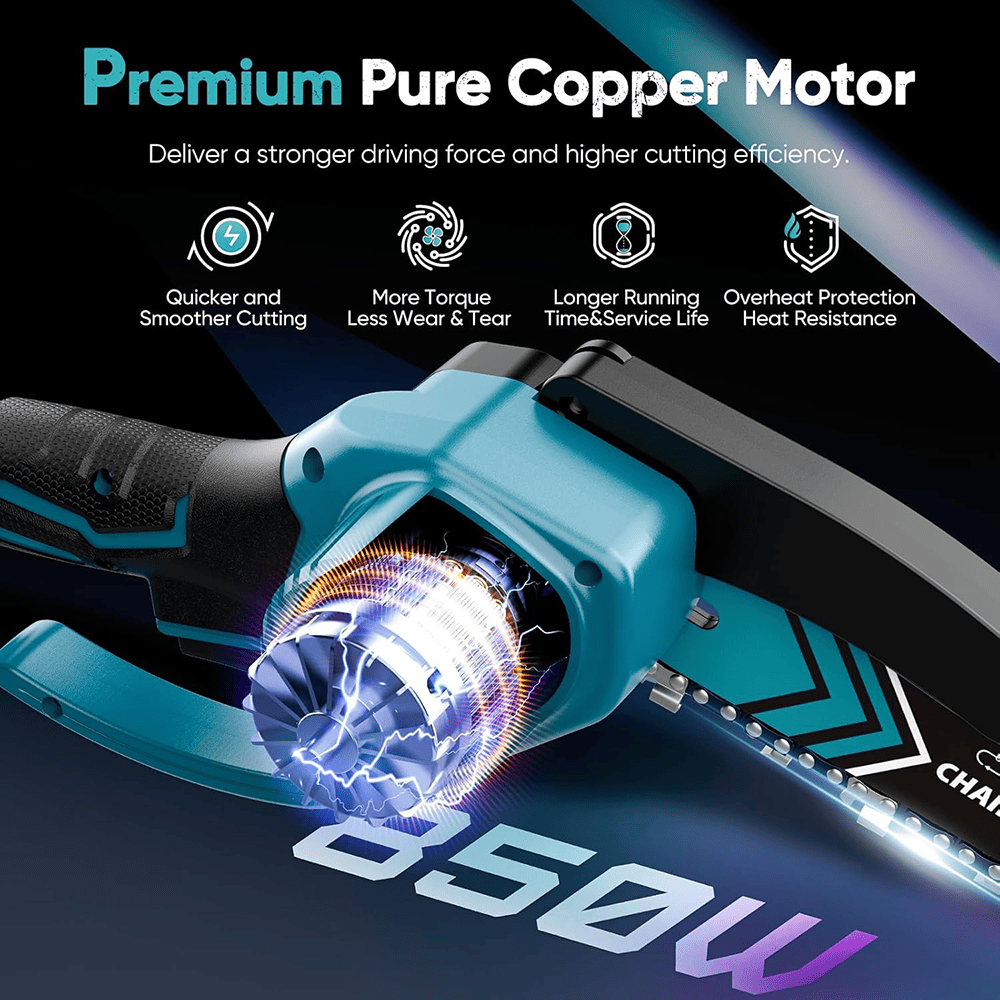 6 inch Electric Cordless Chainsaw with Battery