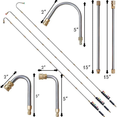 7-piece Set Pressure Washer with Extension Wand