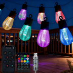 Smart Outdoor RGBIC Bulb String Lights