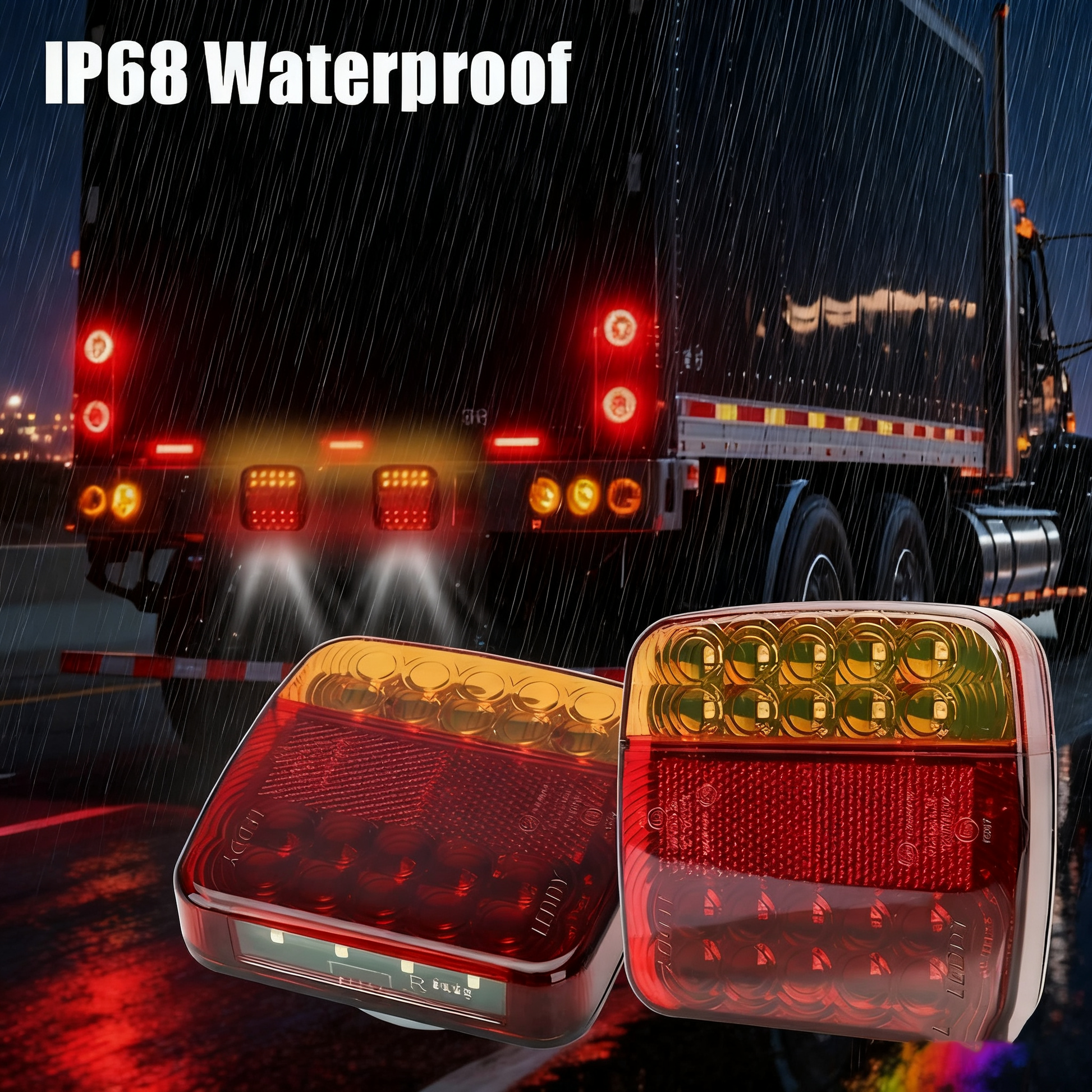 Upgraded Waterproof Wireless Trailer Lights