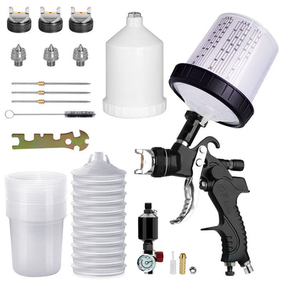 HVLP Air Spray Gun with 1.4/1.7/2mm Nozzles