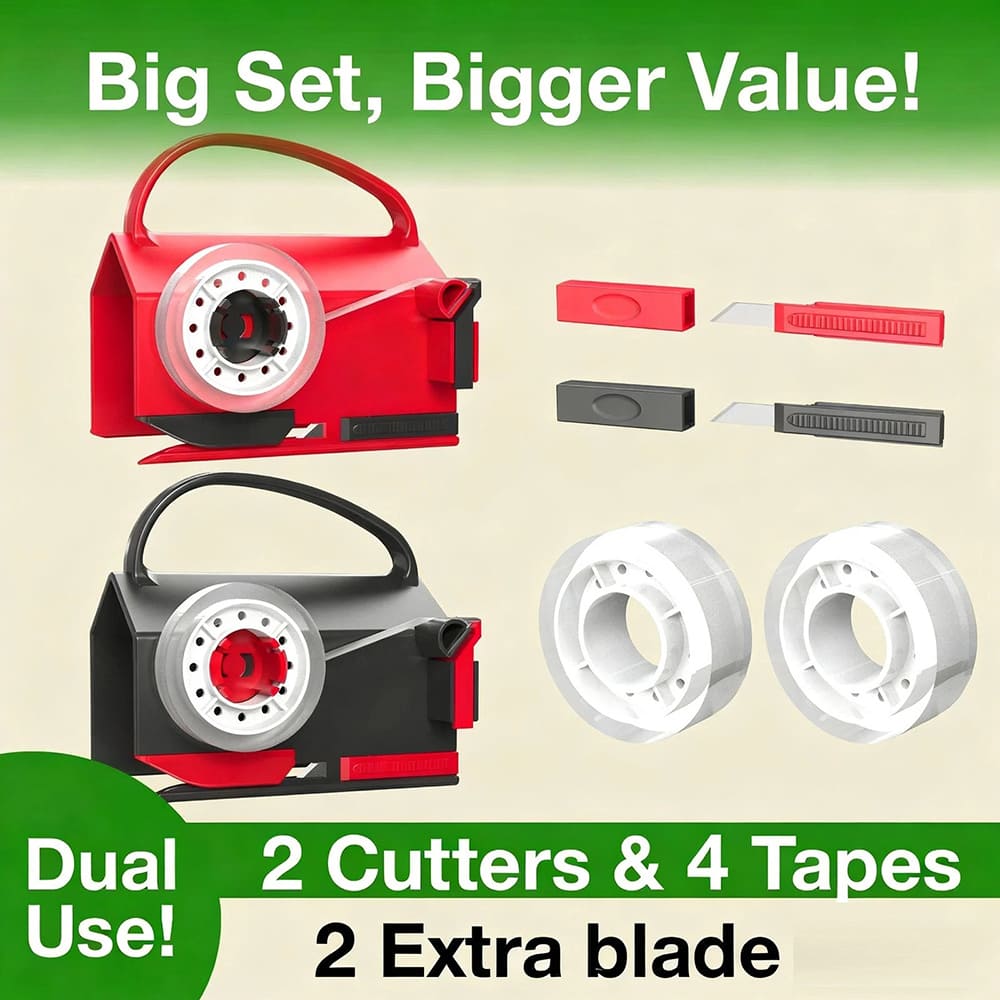 Wrapping Paper Cutter and Tape Dispenser for Christmas Gift