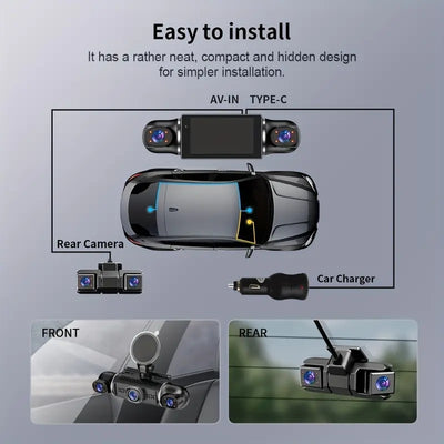 5 Channel 360° Dash Cam with 1080P HD & Night Vision