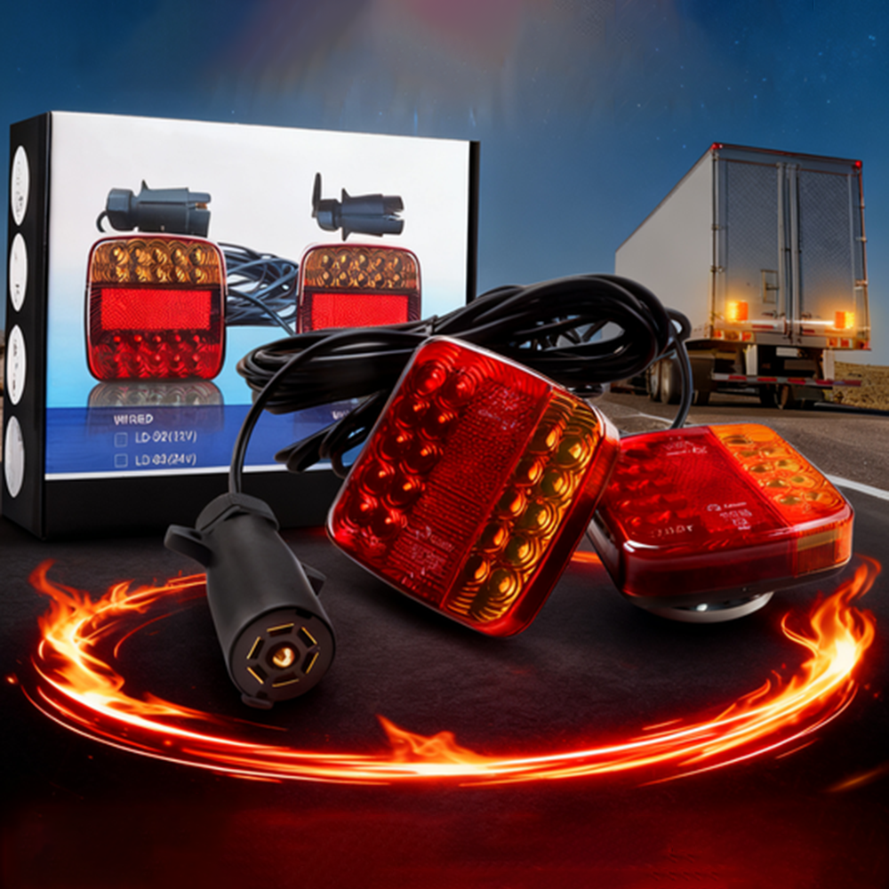 Upgraded Waterproof Wireless Trailer Lights