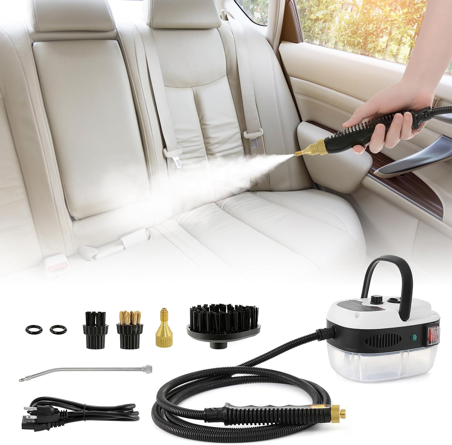 Portable High Pressure Steam Cleaner for Home & Car Detailing