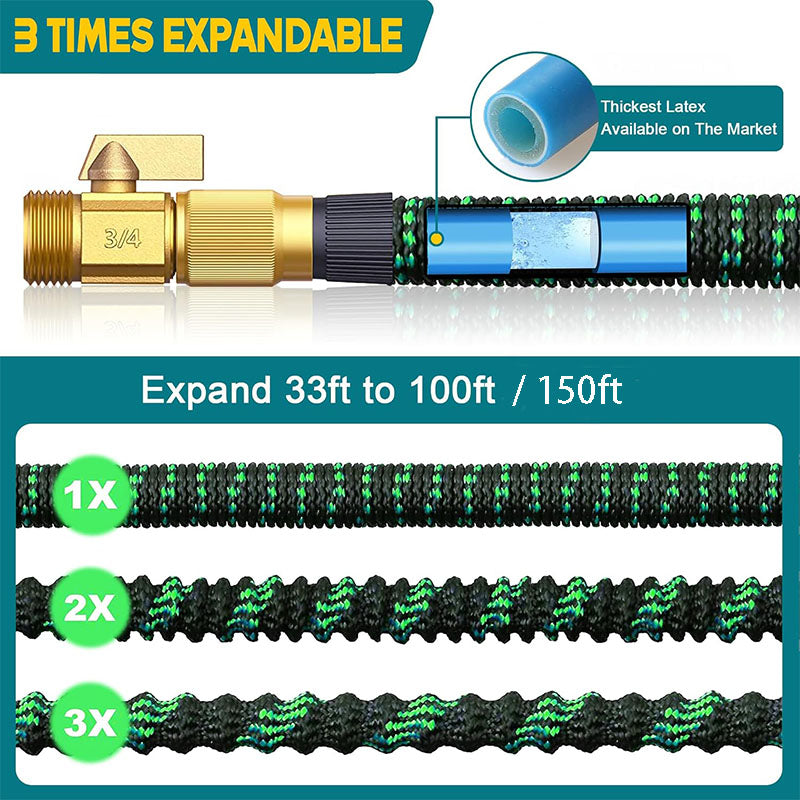 Expandable Garden Hose with 10 Function Nozzle Sprayer