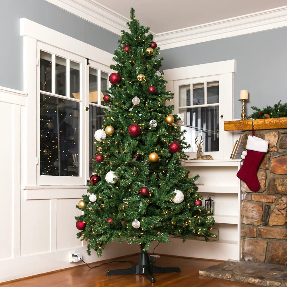 360-Degree Rotating Christmas Tree Stand w/ 3 Settings