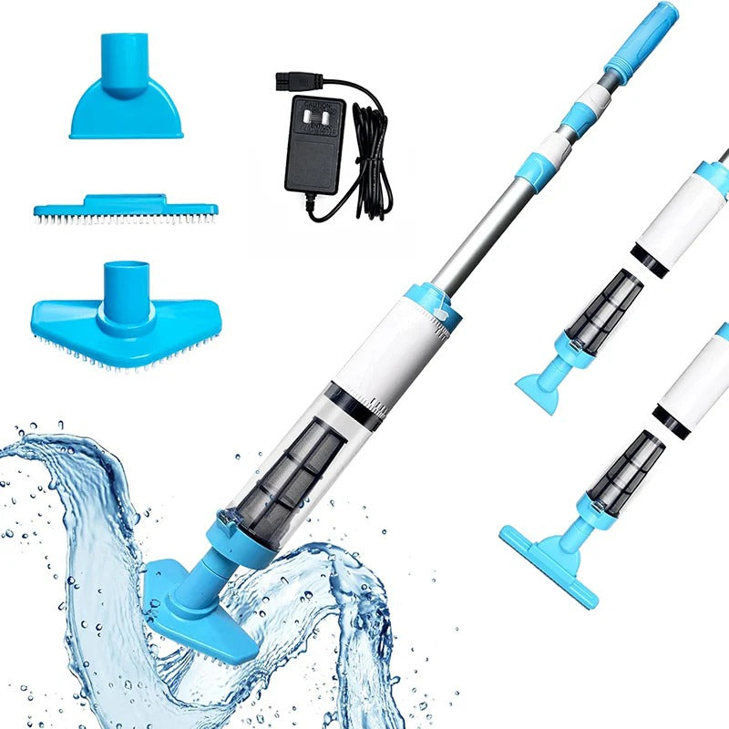 cordless pool vacuum cleaning debris