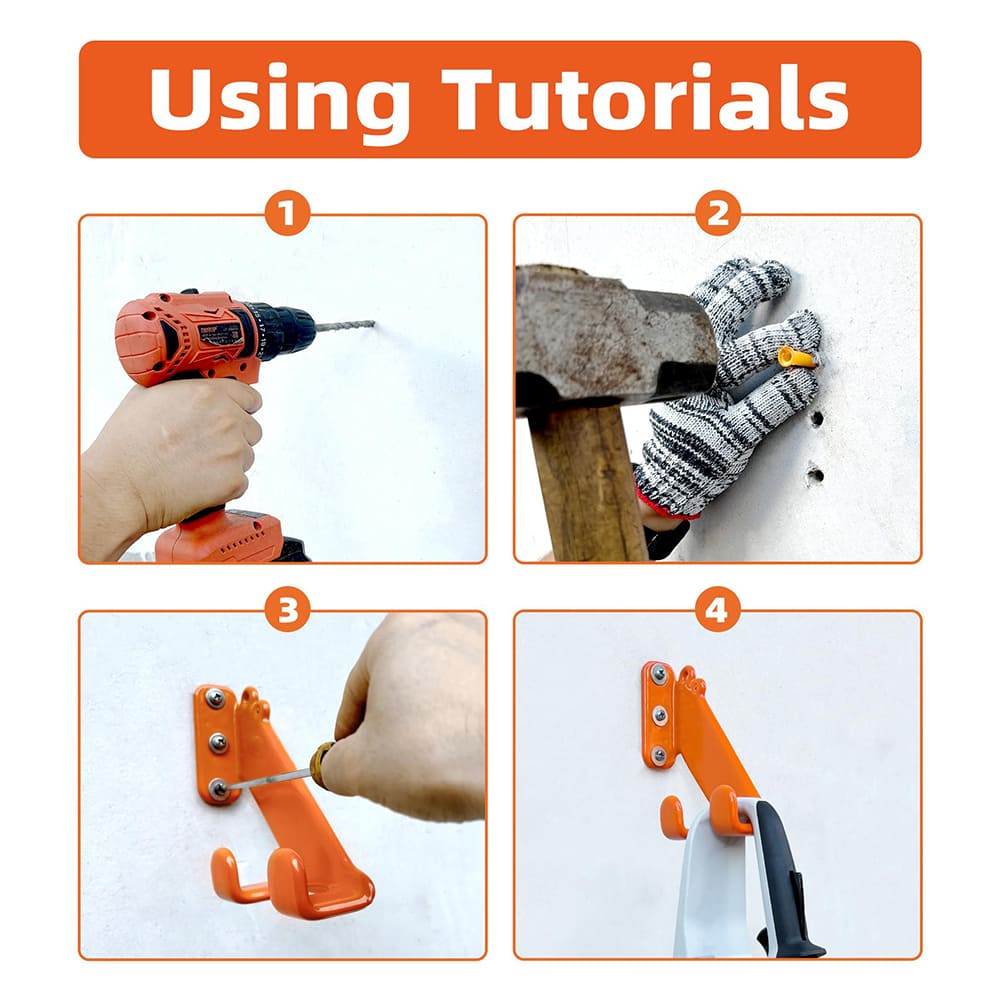 Chainsaw Stand Wall Mount for Garden, Garage, Workshop