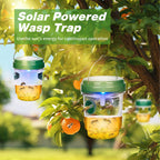 4 Pack Solar Powered Wasp Trap Outdoor Hanging