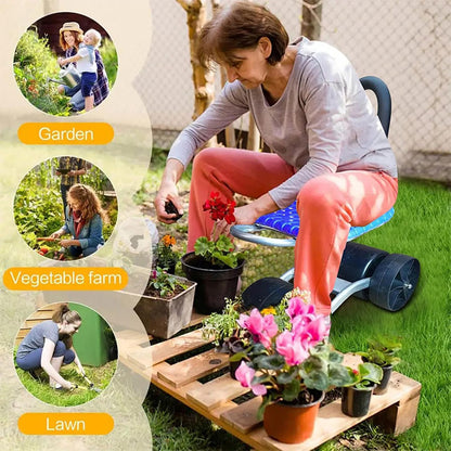 Um 360 Grad drehbarer Gartensitz mit einstellbarer Höhe