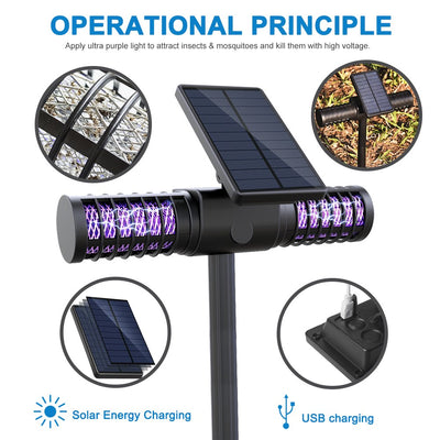 Solar Panel Mosquito Killer Bug Zapper