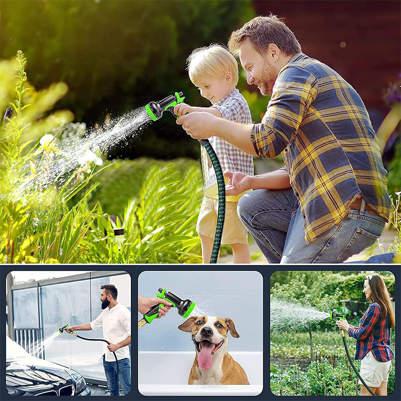 Expandable Garden Hose with 10 Function Nozzle Sprayer