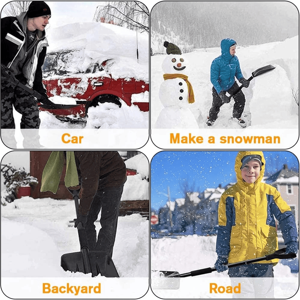 Upgraded 3-in-1 Snow Shovel 33 Inch Detachable with Ice Saw