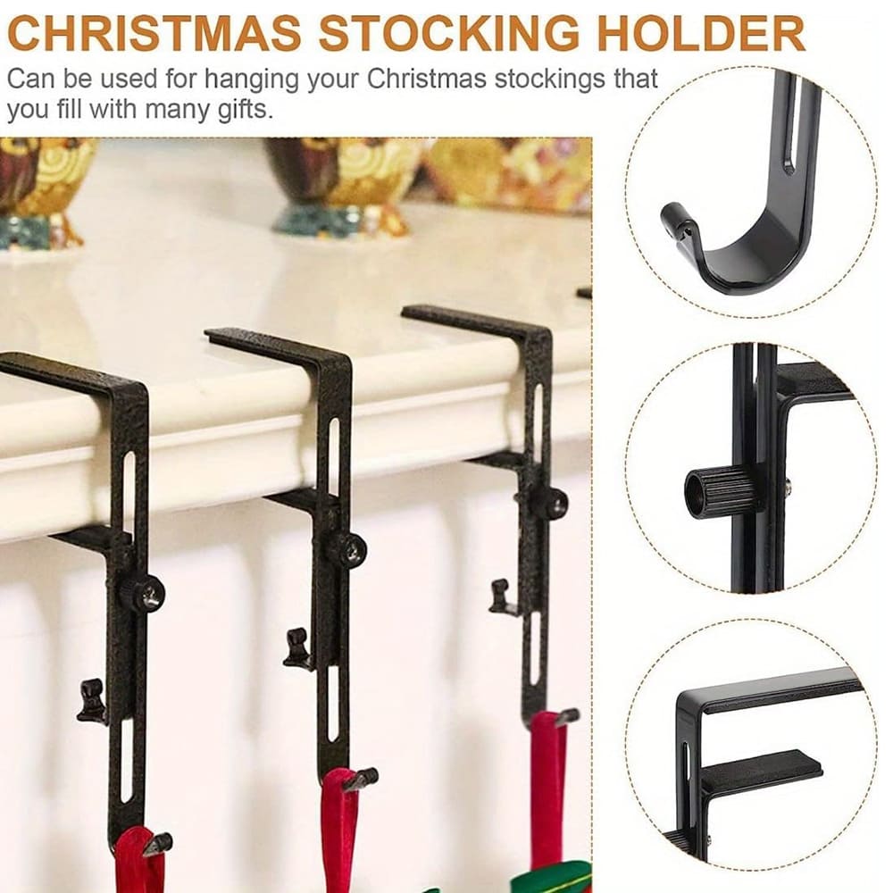 2 in 1 Adjustable Christmas Garland and Stocking Hanger