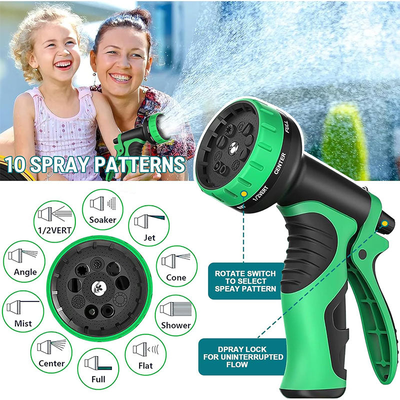 Expandable Garden Hose with 10 Function Nozzle Sprayer