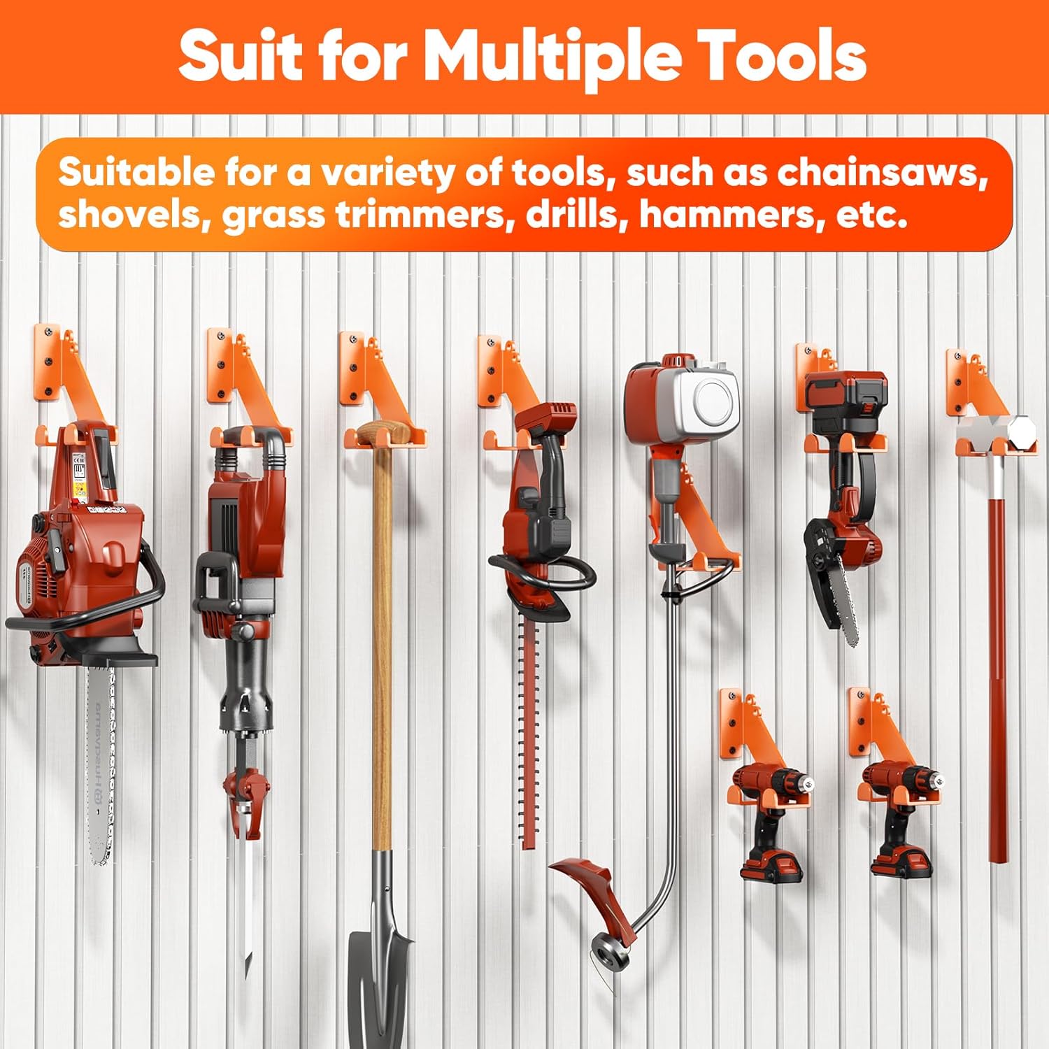 Chainsaw Stand Wall Mount for Garden, Garage, Workshop