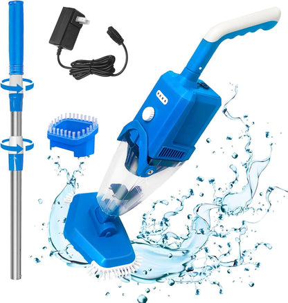 Rechargeable Cordless Pool Vacuum with Telescopic Pole
