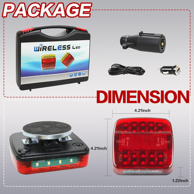 2025 Upgraded Waterproof Wireless Trailer Lights