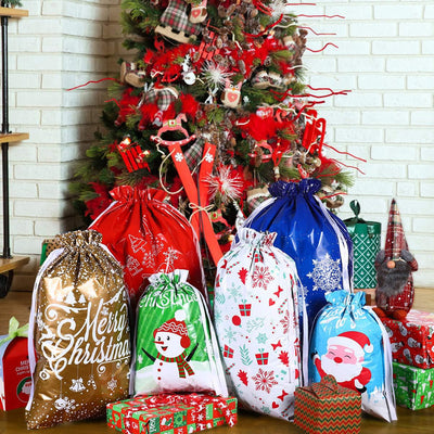 30PCS Christmas Gift Bags Assorted Sizes with Gift Tag
