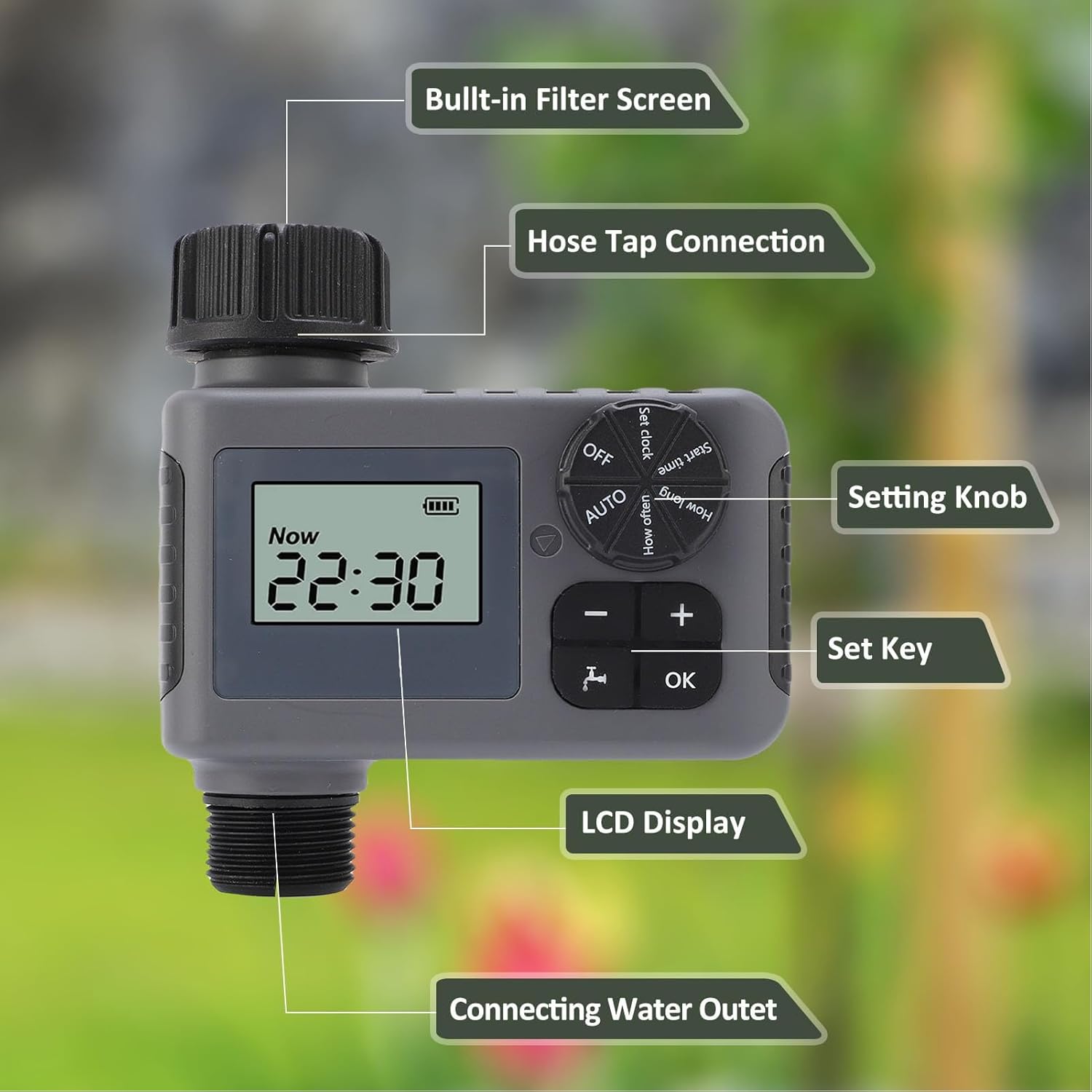 LED Display Timer Automatic Watering Sprinkler
