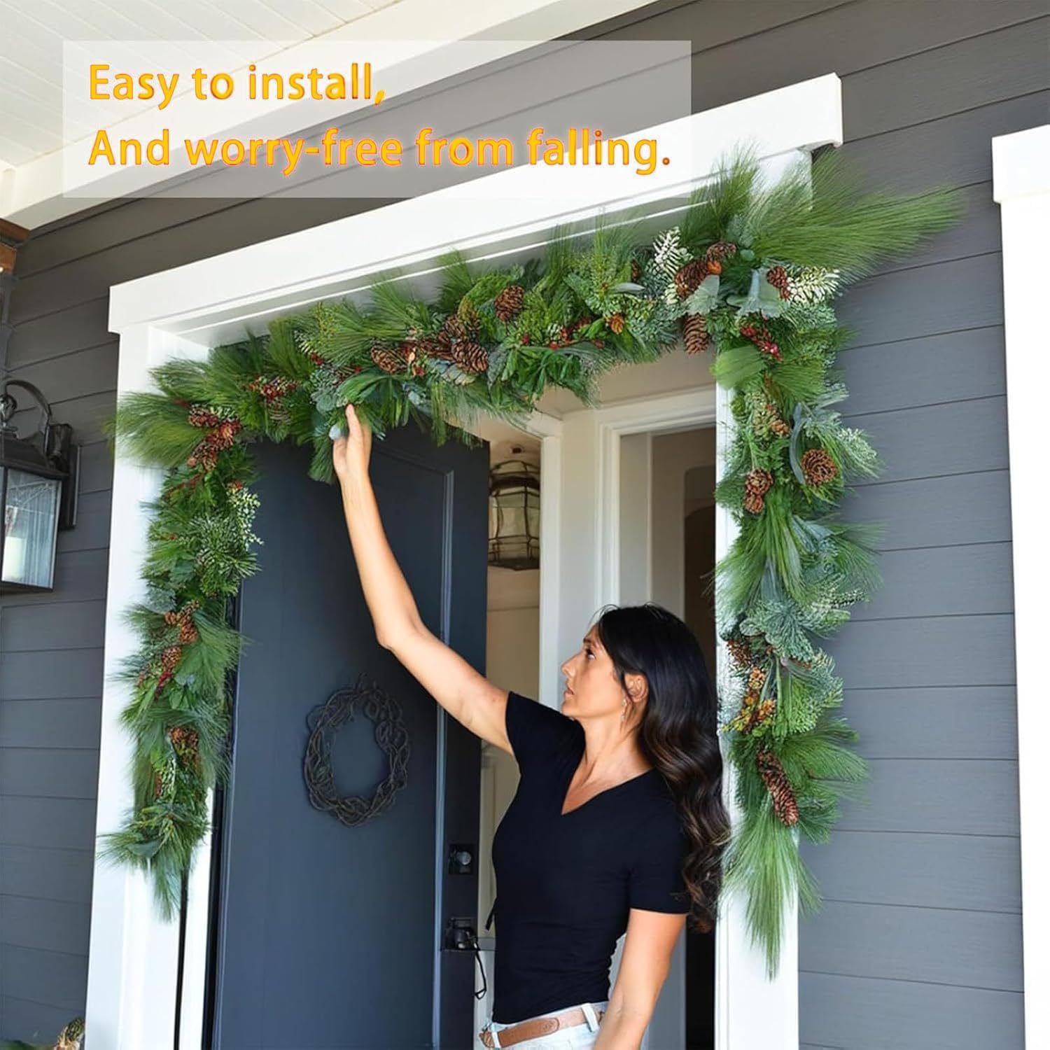 Adjustbale Garland Hanger for Front Door