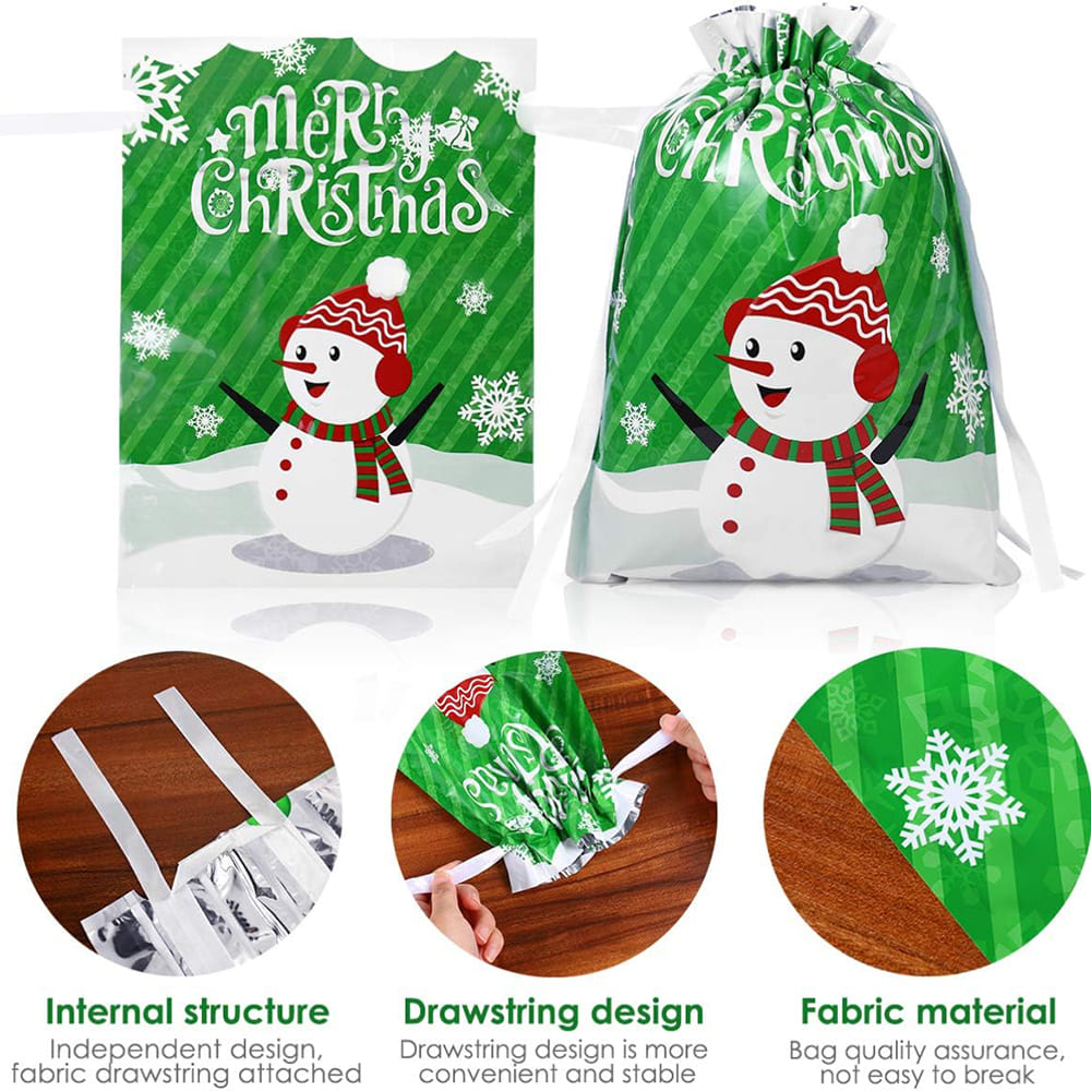 30PCS Christmas Gift Bags Assorted Sizes with Gift Tag