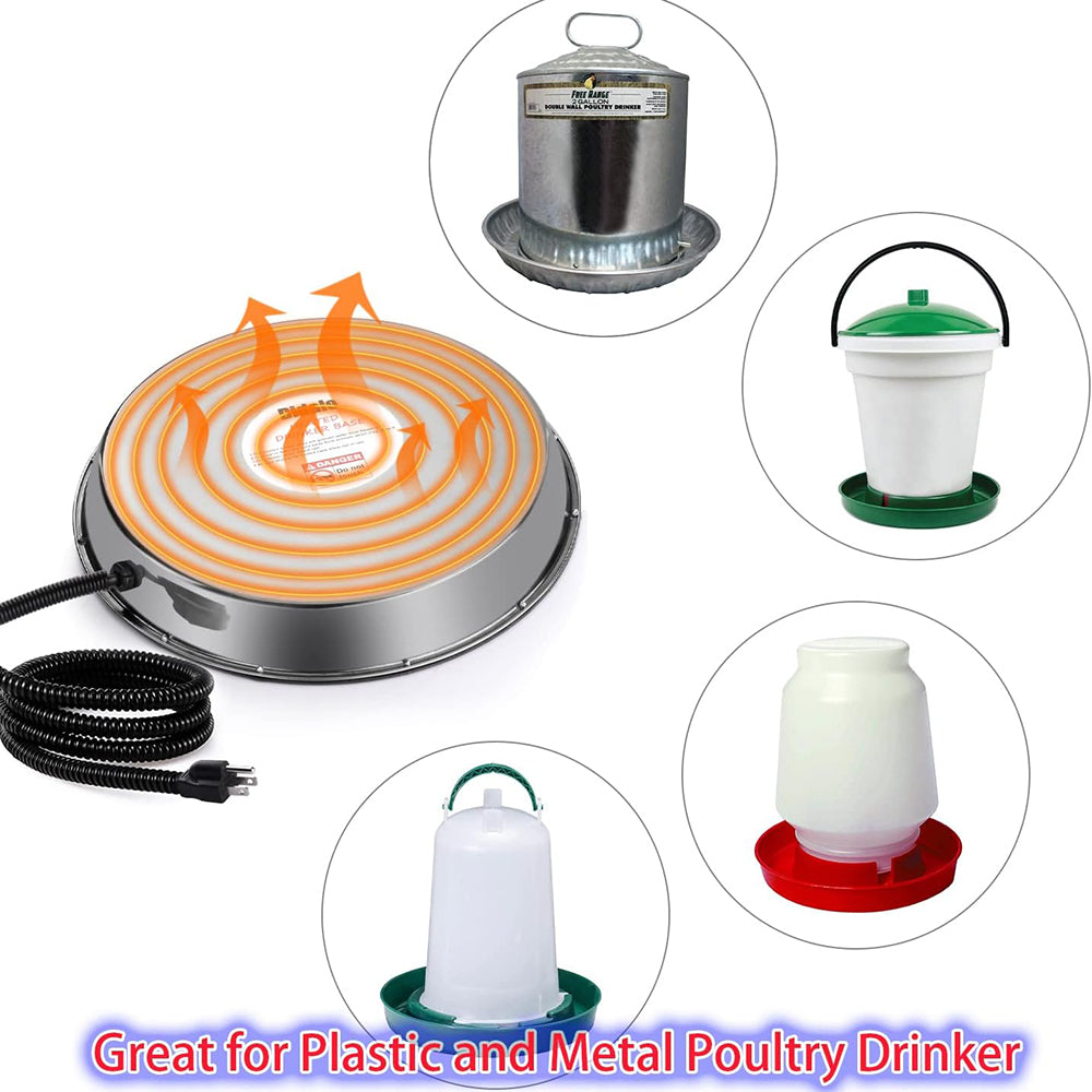 14inch Poultry Drinker Heated Base for Winter