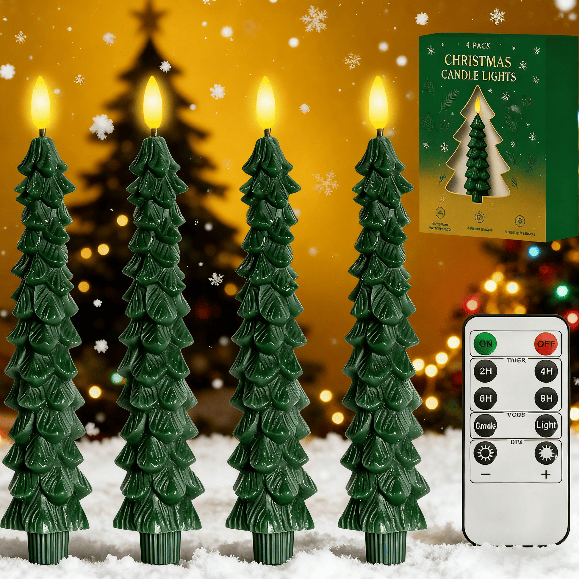 LED Flameless Christmas Tree Candles Lights with Remote