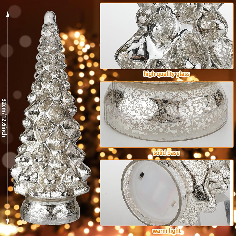 5PCS 2025 LED Christmas Tree Decoration Set