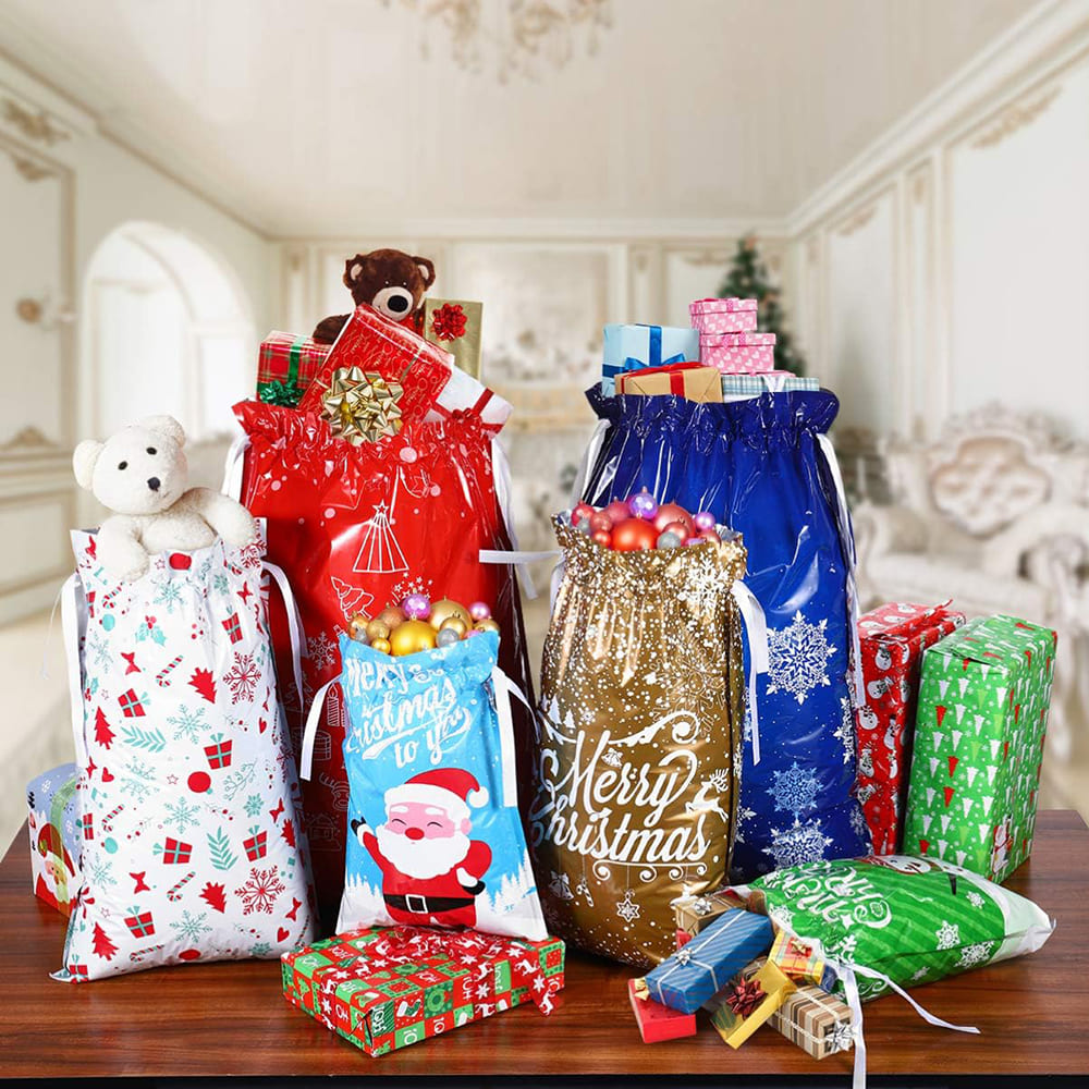 30PCS Christmas Gift Bags Assorted Sizes with Gift Tag