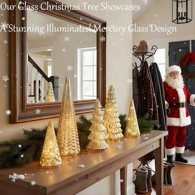 5PCS 2025 LED Christmas Tree Decoration Set