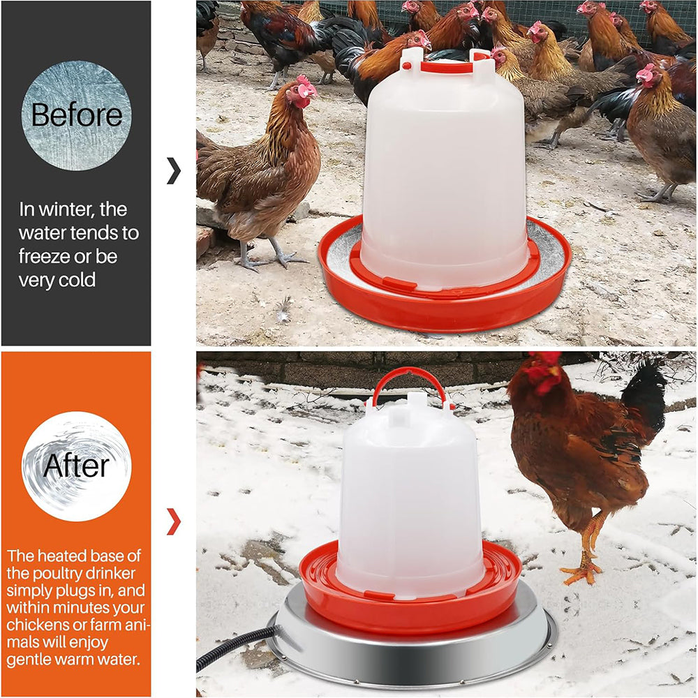 14inch Poultry Drinker Heated Base for Winter