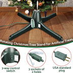 360-Degree Rotating Christmas Tree Stand w/ 3 Settings