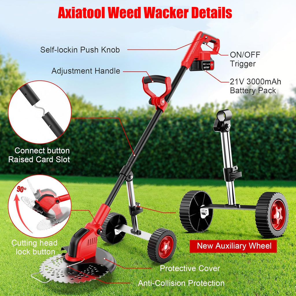 4 in 1 Cordless Grass Trimmer, Weed Eater & Edger and Mower