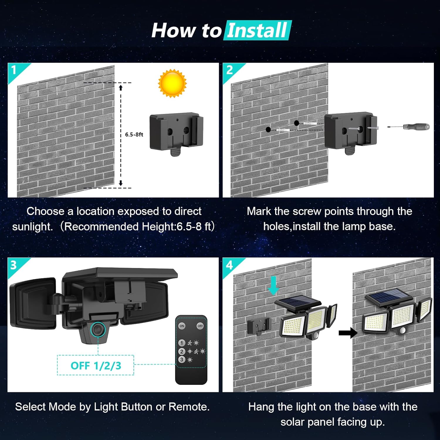 Dual Solar Motion Sensor Outdoor Lights