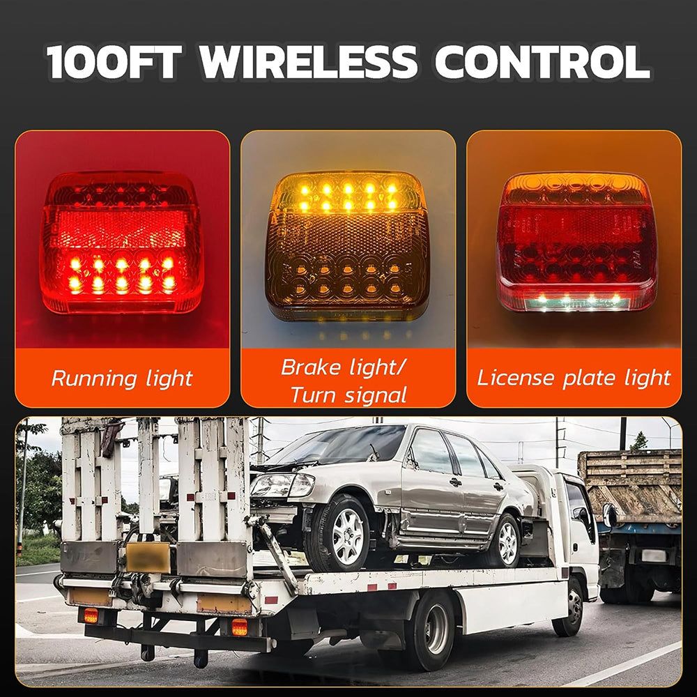 Upgraded Waterproof Wireless Trailer Lights