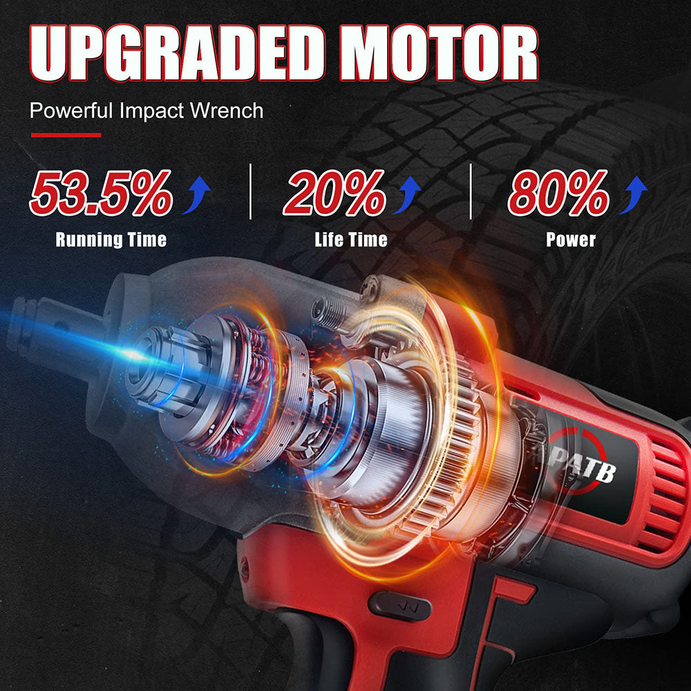 Brushless Cordless Impact Wrench with Battery